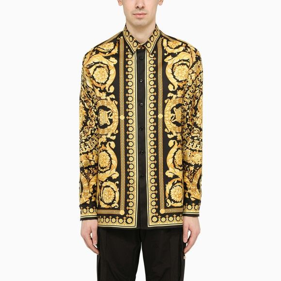 Versace Other - Versace Barocco Black/Gold Shirt